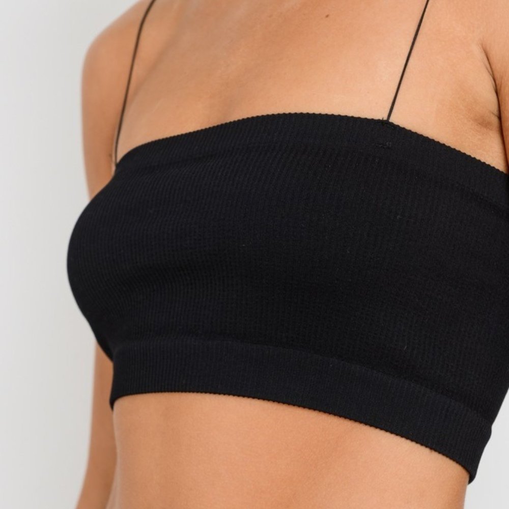 Ribbed Tube Top - Black